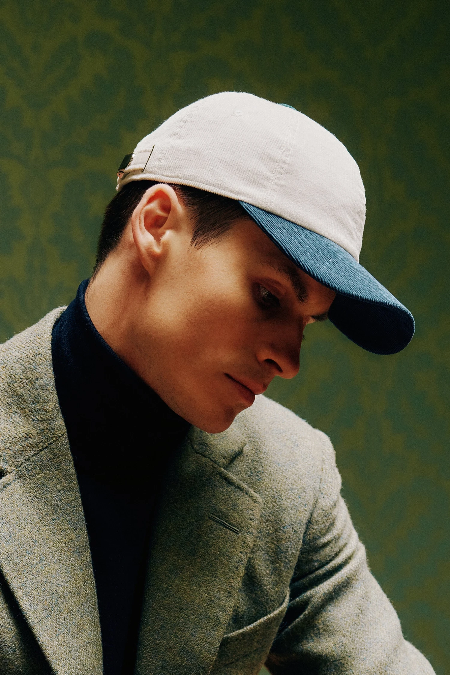 Adjustable Two-Tone Cord Baseball Cap - Image 8