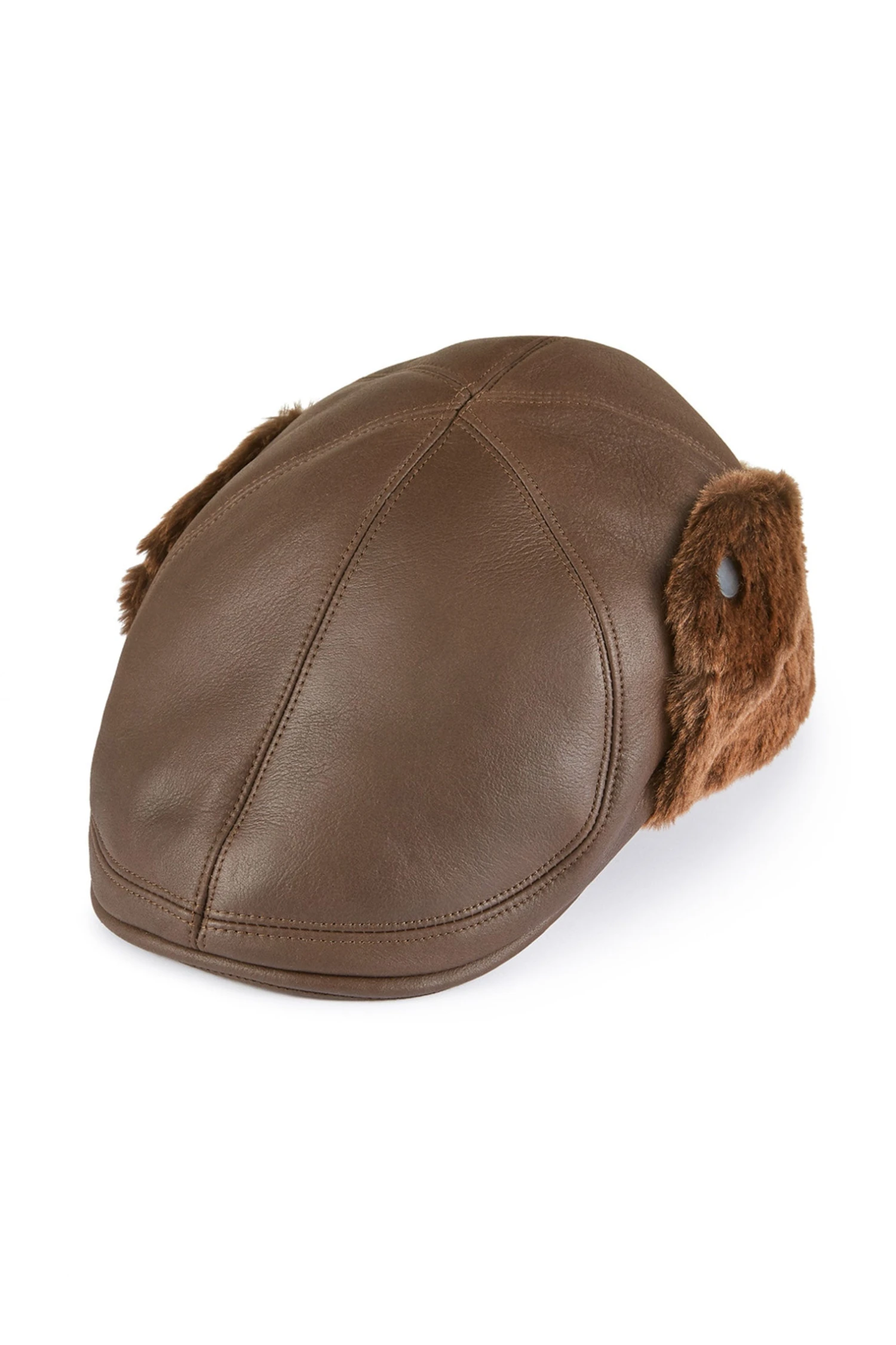 Alberta Leather Flat Cap - Image 2