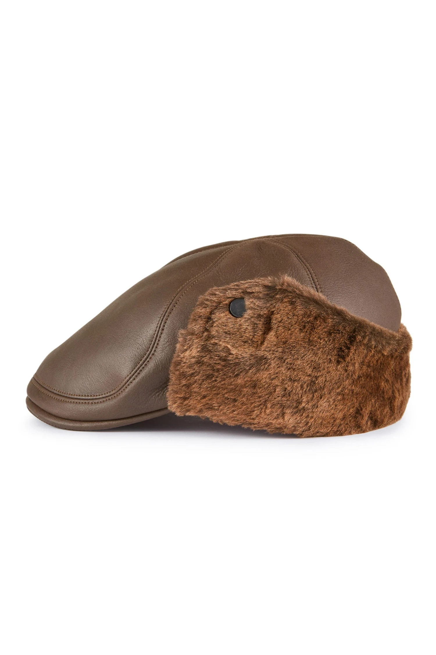 Alberta Leather Flat Cap - Image 3