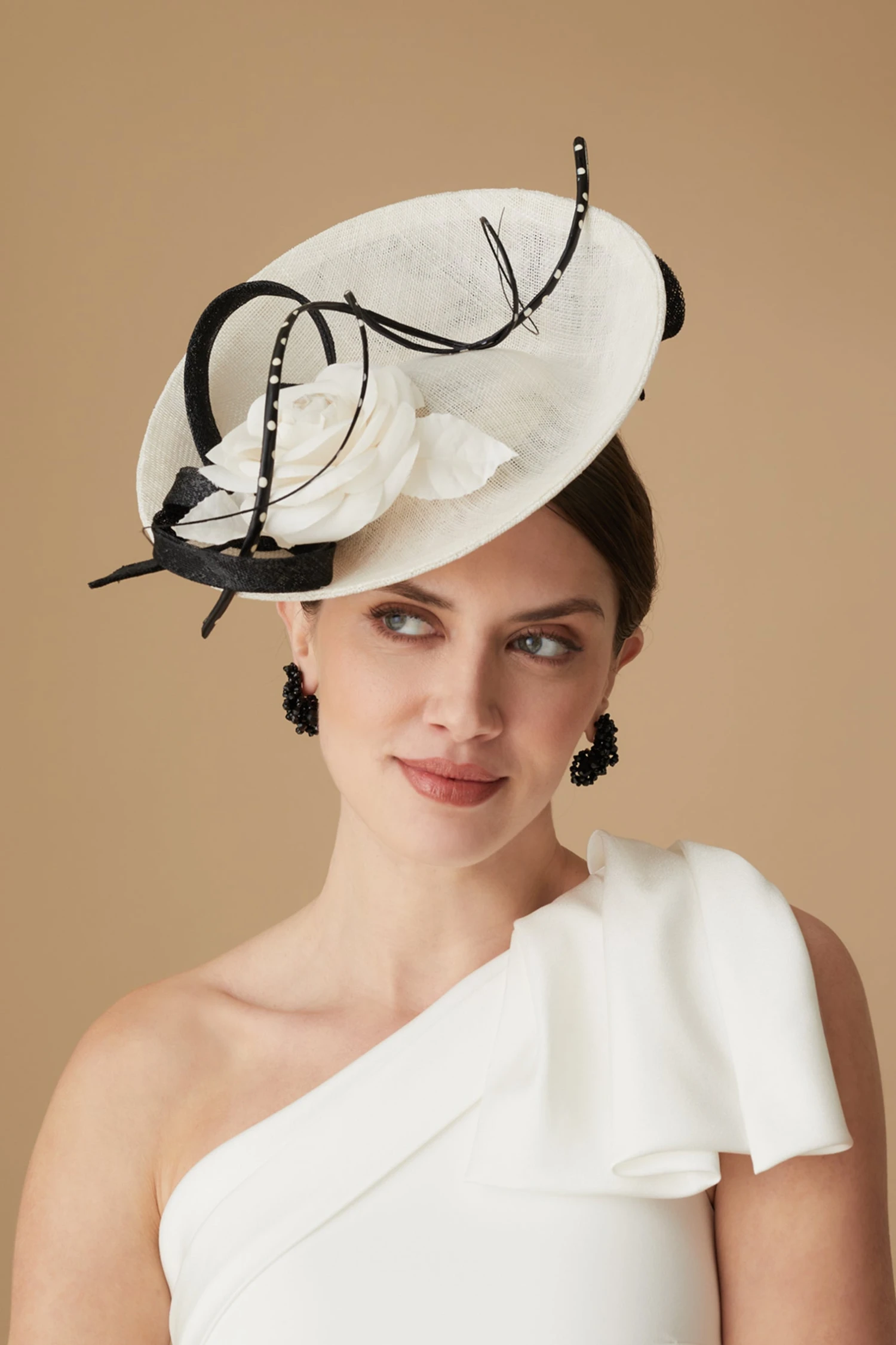 Assam White And Black Saucer Hat - Image 3