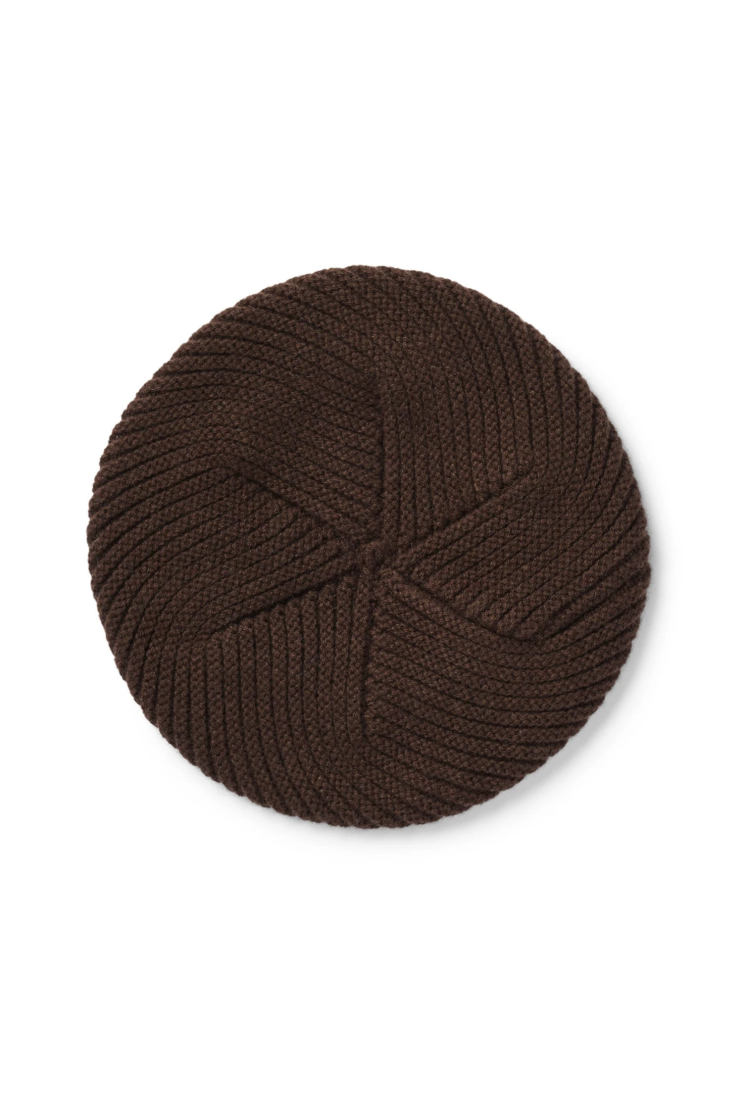 Brown Knitted Cashmere Beret - Image 2
