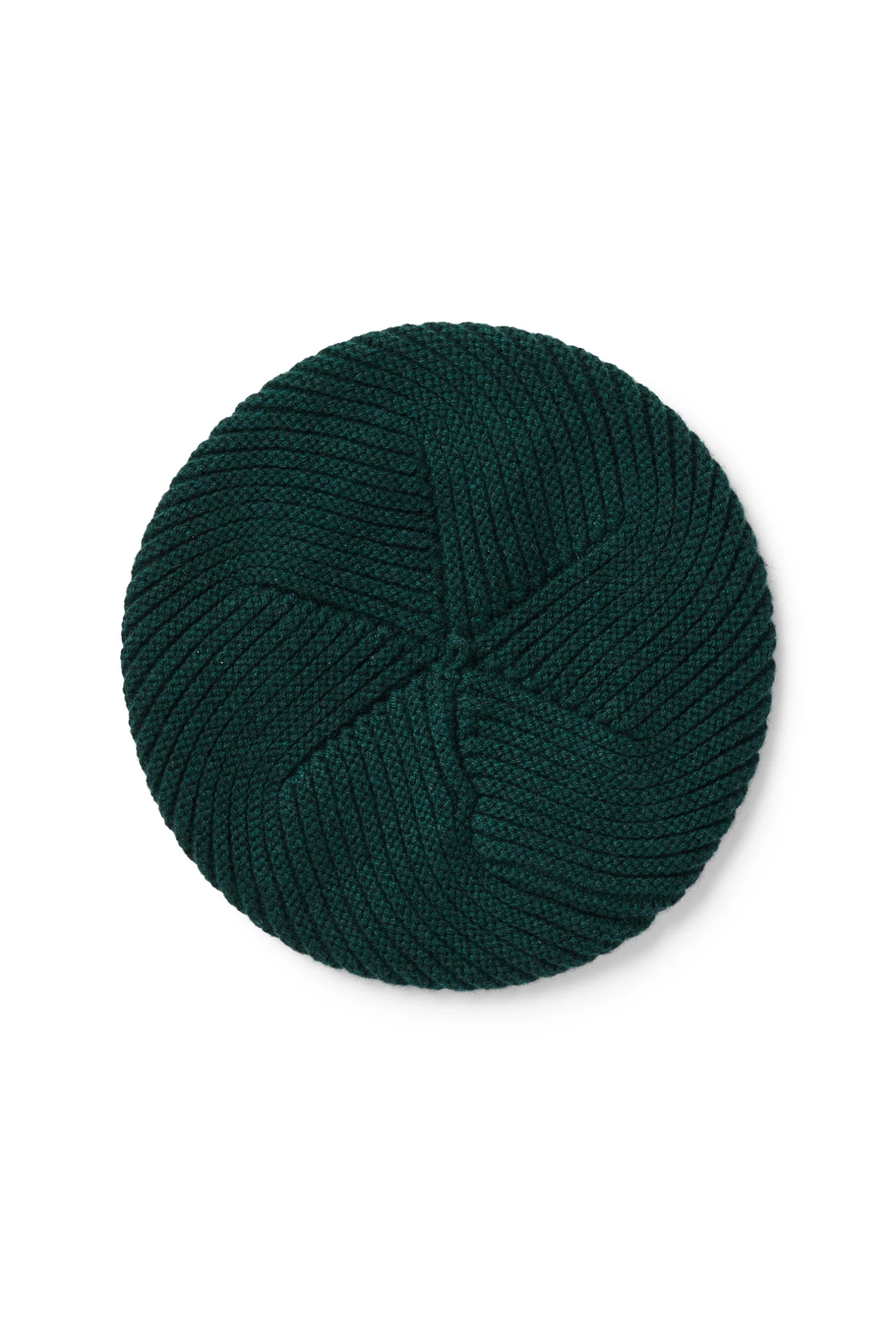 Green Knitted Cashmere Beret - Image 2