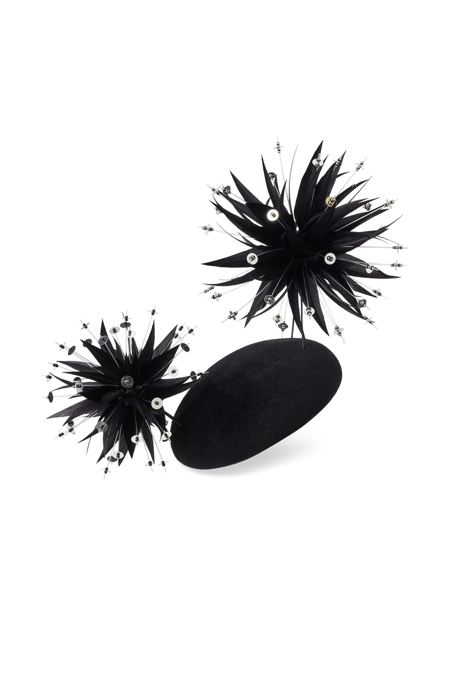 Harlow Black Button Hat - Image 2