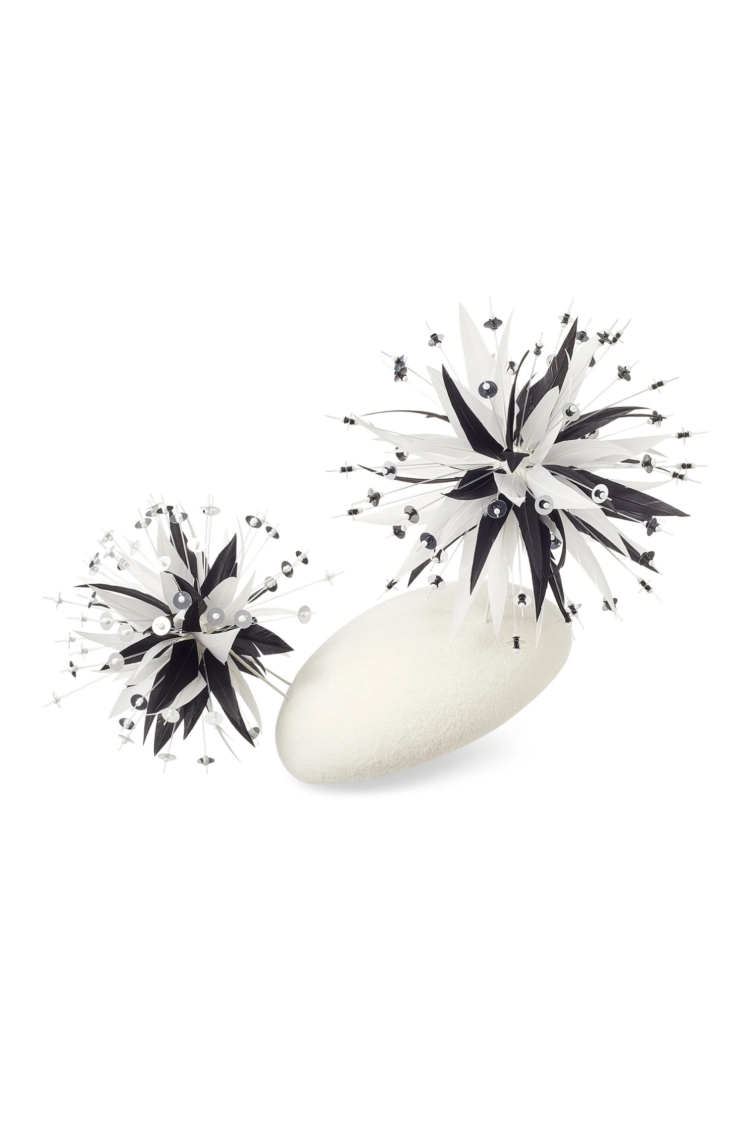 Harlow White Button Hat - Image 2