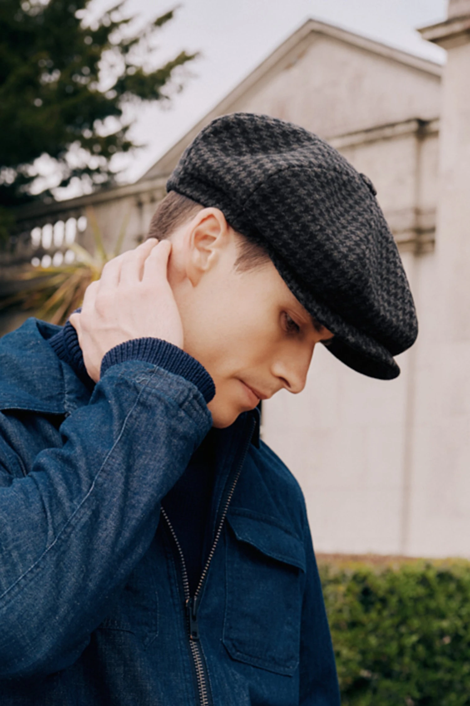 Sandwich Houndstooth Bakerboy Cap - Image 2