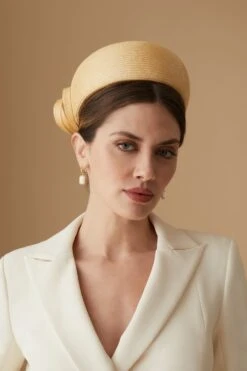 Verbena Yellow Pillbox Hat